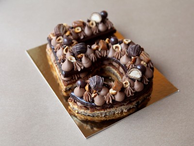 Chez Bogato - Pâtisserie Paris - Gâteau Number Cake au chocolat, gâteau chiffre paris au chocolat