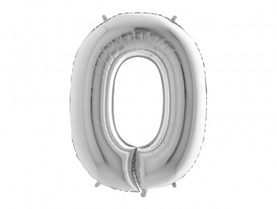 Ballon métallisé Chiffre Argent