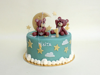 Gâteau pour les tout-petits, Rêves d'ourson. Gâteau pour les bébés à personnaliser et à commander ici.